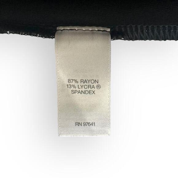 J.Jill Weaver Collection Forward Seam Slim Ankle Pant M Black Geo Basket Weave - Picture 8 of 9